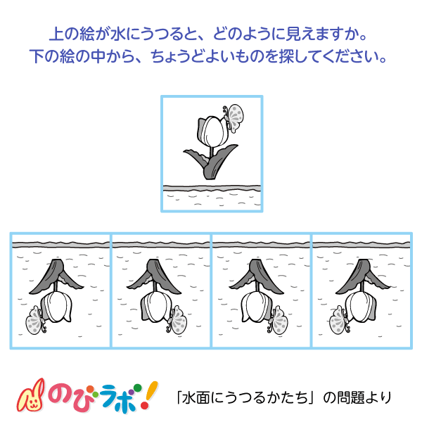 やってみよう「水面にうつるかたち」の問題4