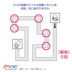 やってみよう！”地図上の移動”の問題3-解答