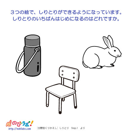 やってみよう！”しりとり”の問題