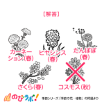 やってみよう「季節の花・植物」の問題10-解答