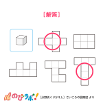 やってみよう「さいころの展開図」の問題2-解答