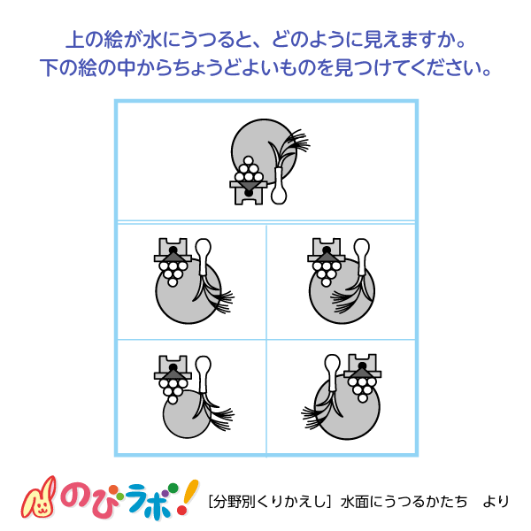 やってみよう「水面にうつるかたち」の問題3