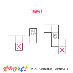 やってみよう「さいころの展開図」の問題6-解答